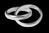 hopeinen hääsormus